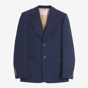 Valentino Garavani Single-Breasted Wool Gabardine Jacket