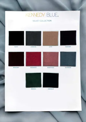 Velvet Fabric Swatch Page