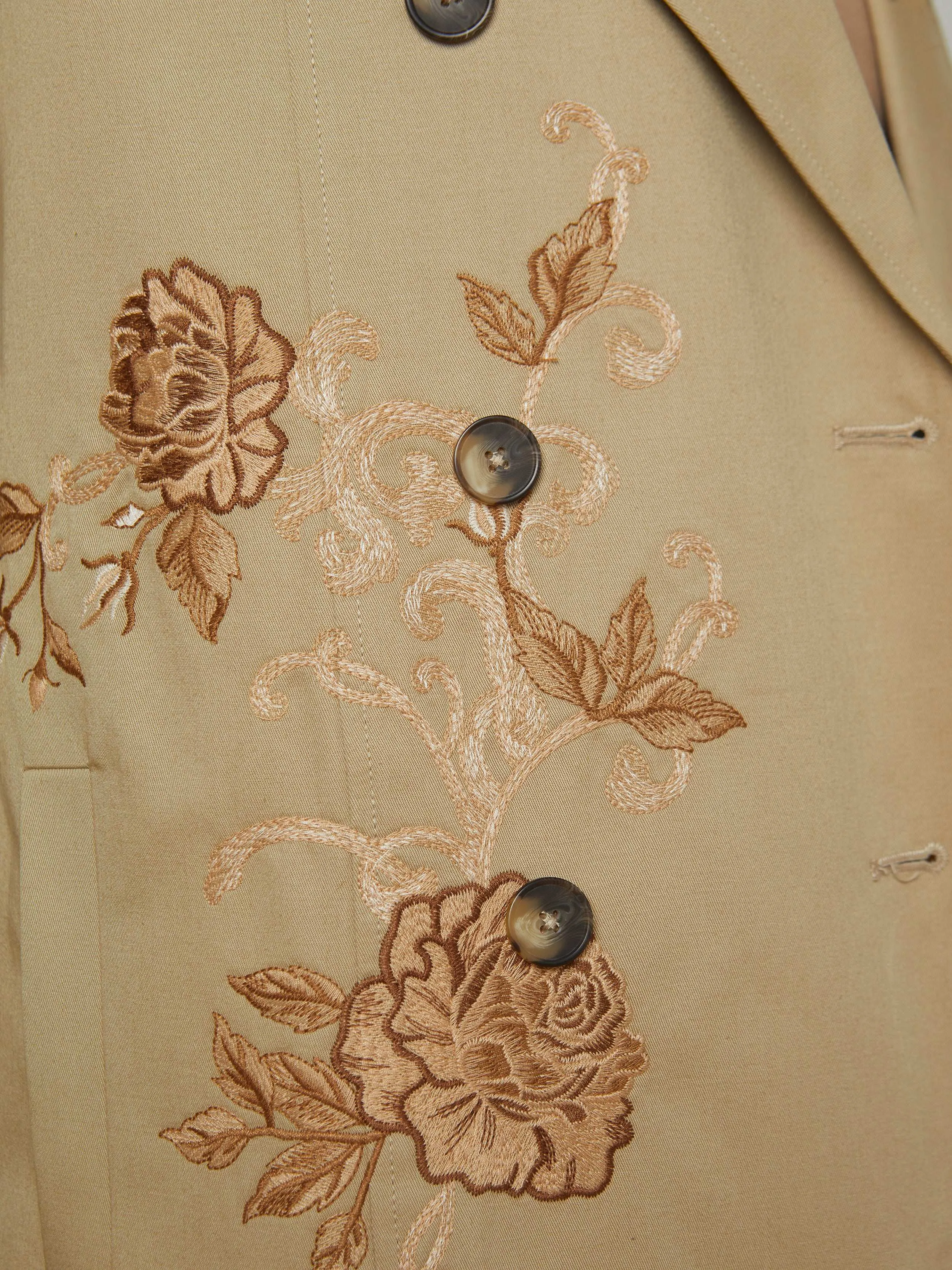 Venus Embroidered Trench Coat