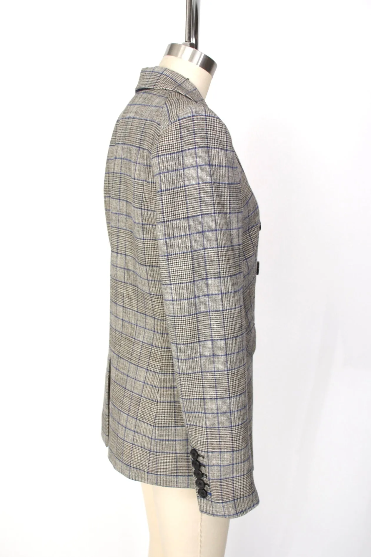 Veronica Beard Plaid Double-Breasted Blazer