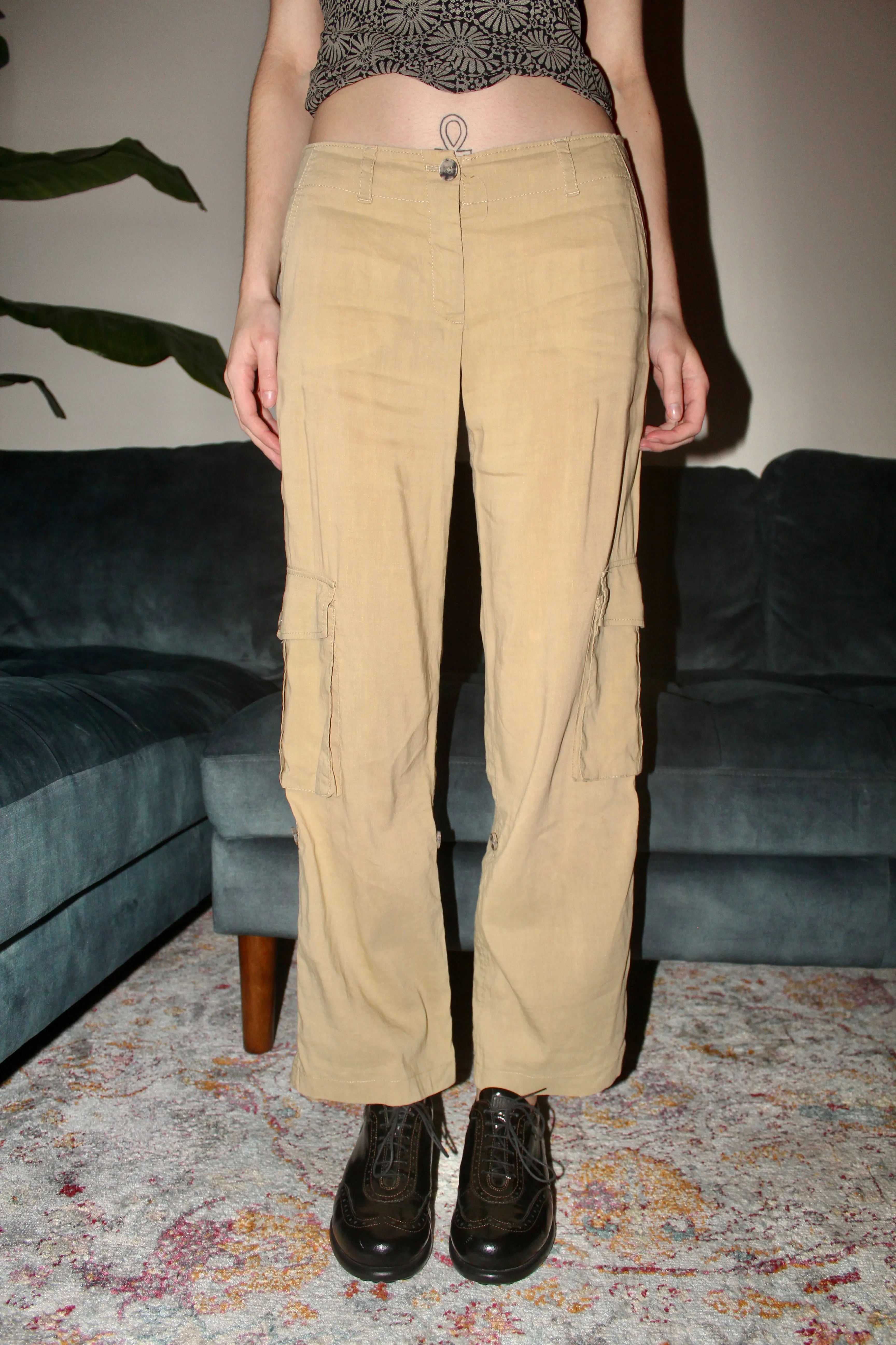 Vintage 90s Low Waisted Cargo Pants (S)
