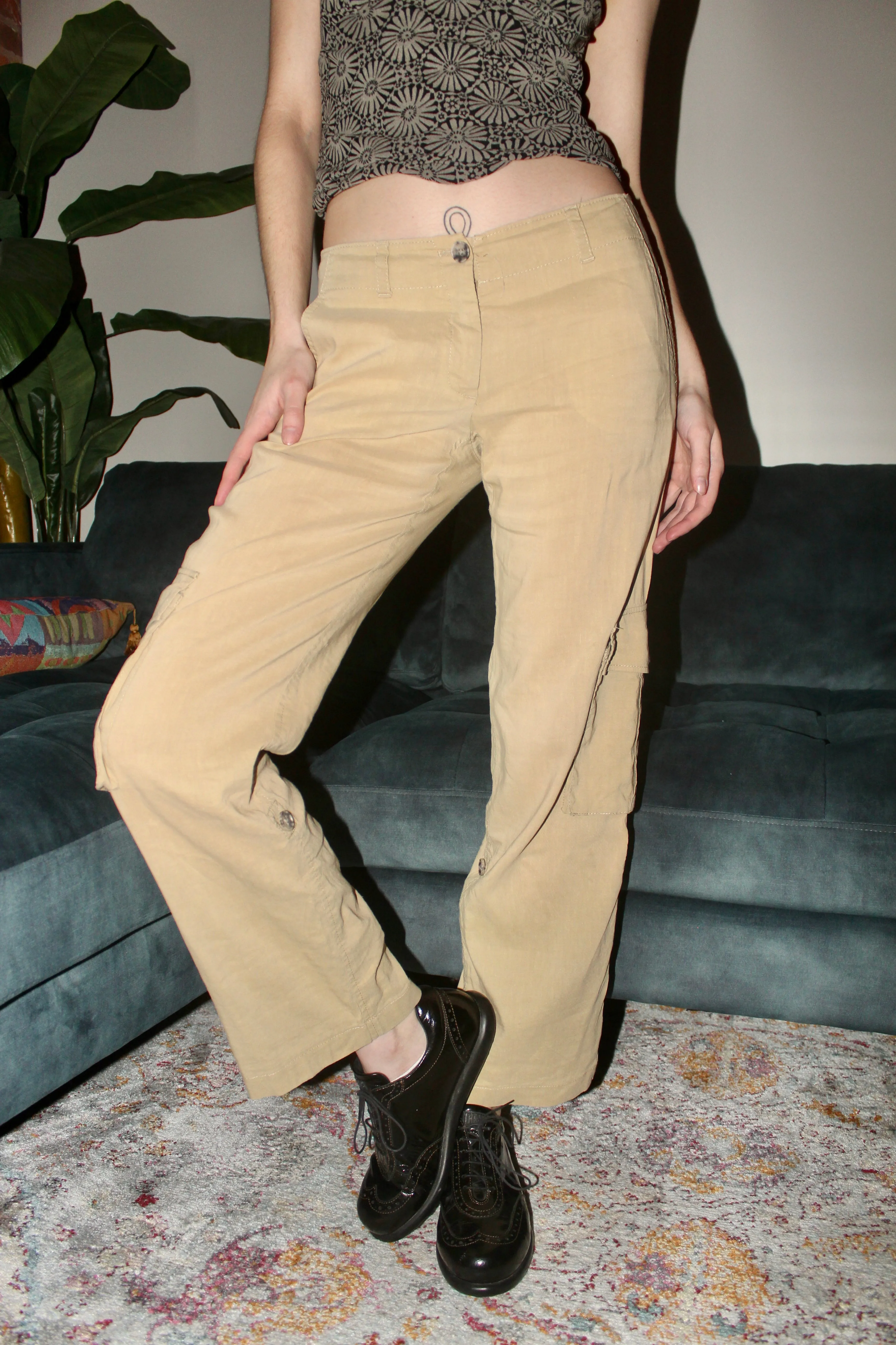 Vintage 90s Low Waisted Cargo Pants (S)