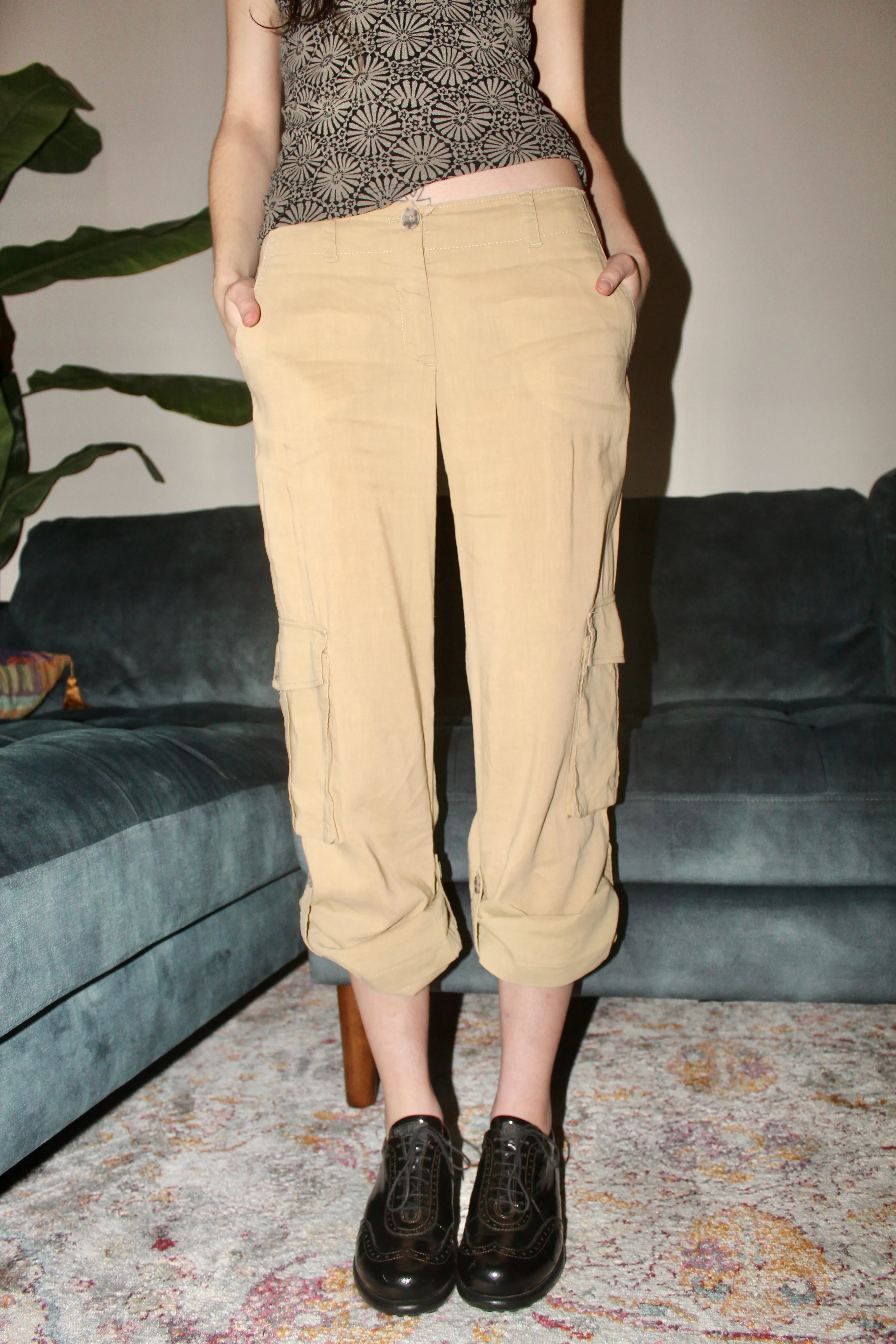 Vintage 90s Low Waisted Cargo Pants (S)