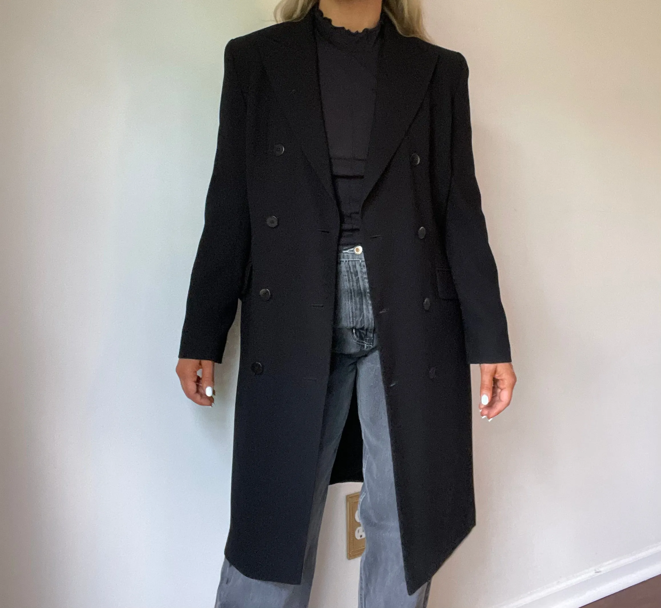 Vintage Black Longline Blazer
