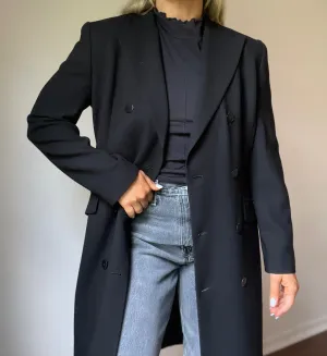 Vintage Black Longline Blazer