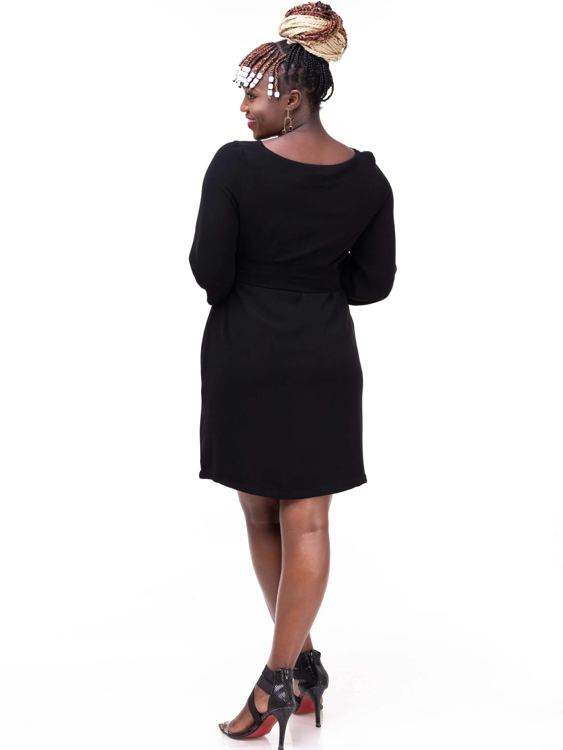 Vivo Zawadi Shift Dress - Black