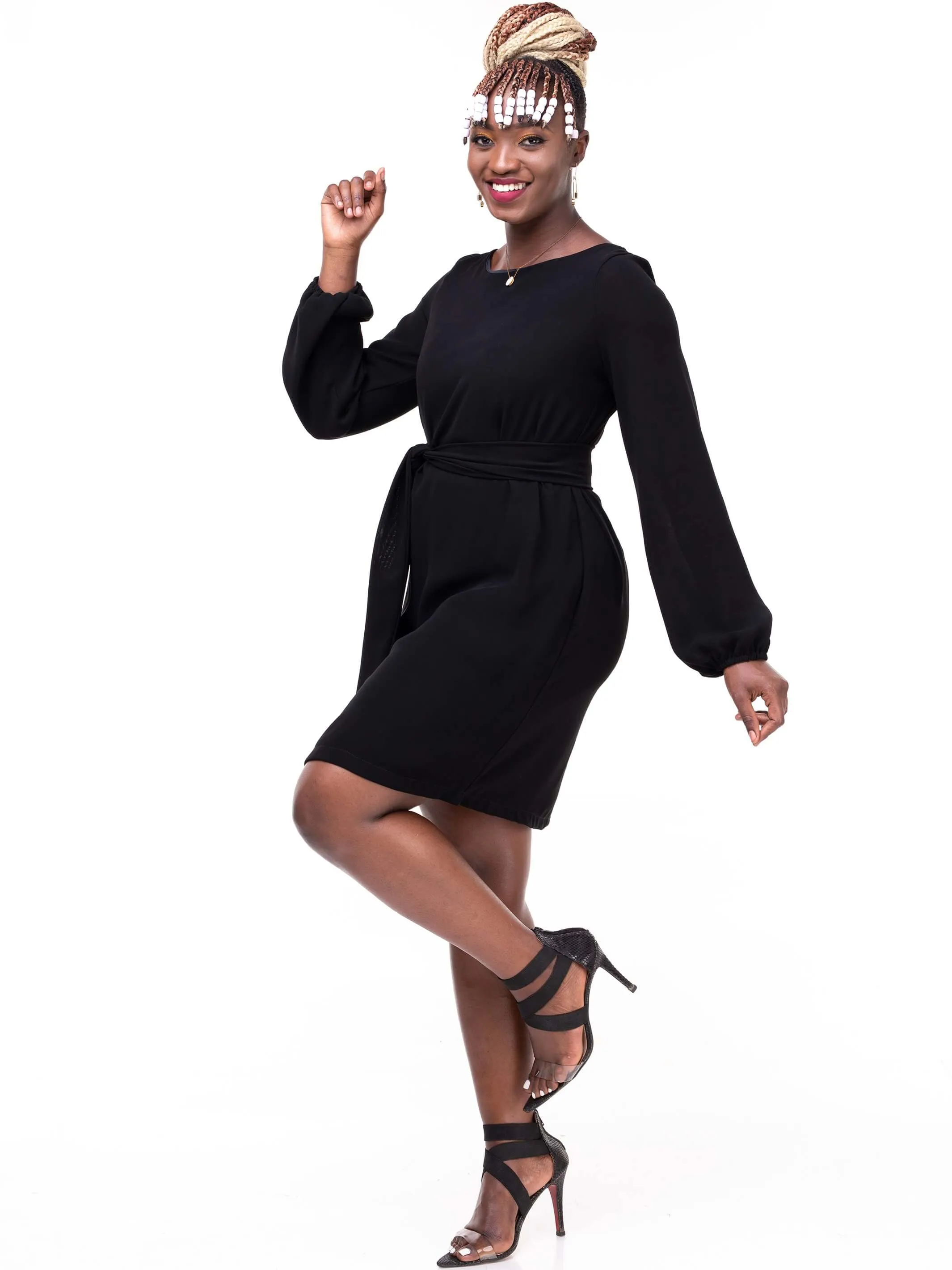 Vivo Zawadi Shift Dress - Black