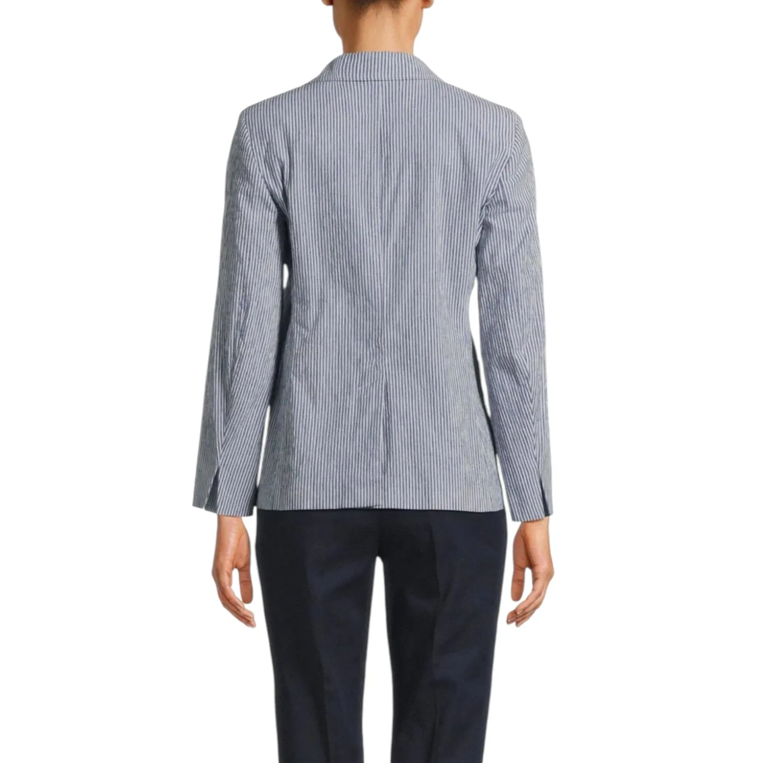 Weekend Max Mara 'Aletta' Blue and White Stripe Blazer - 12 - NEW