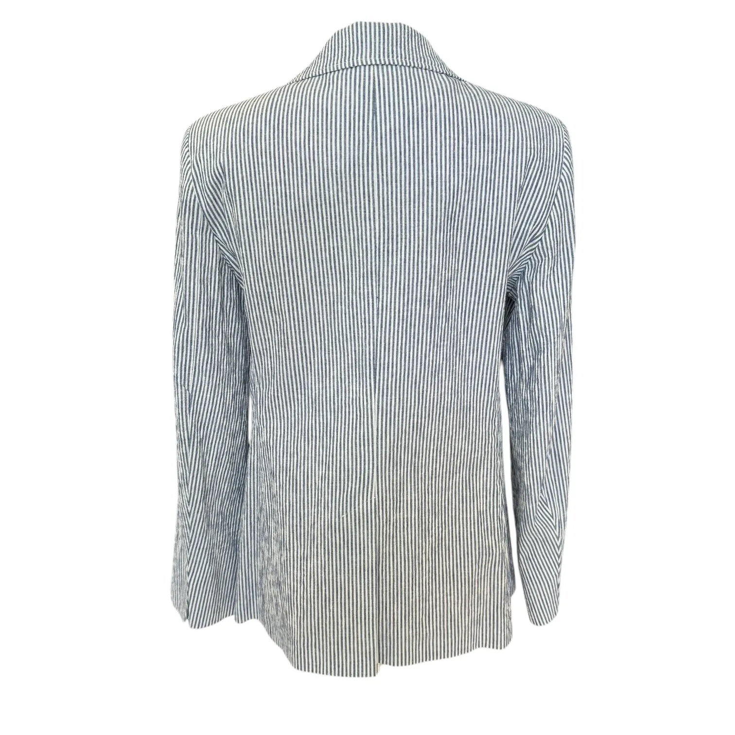 Weekend Max Mara 'Aletta' Blue and White Stripe Blazer - 12 - NEW