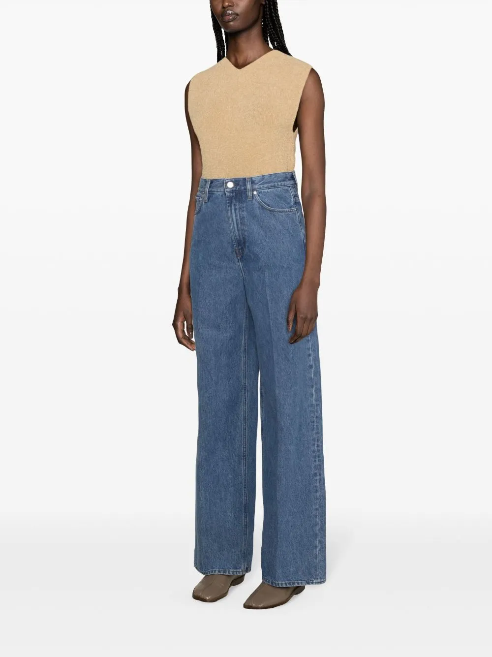 Wide-leg dennim jeans