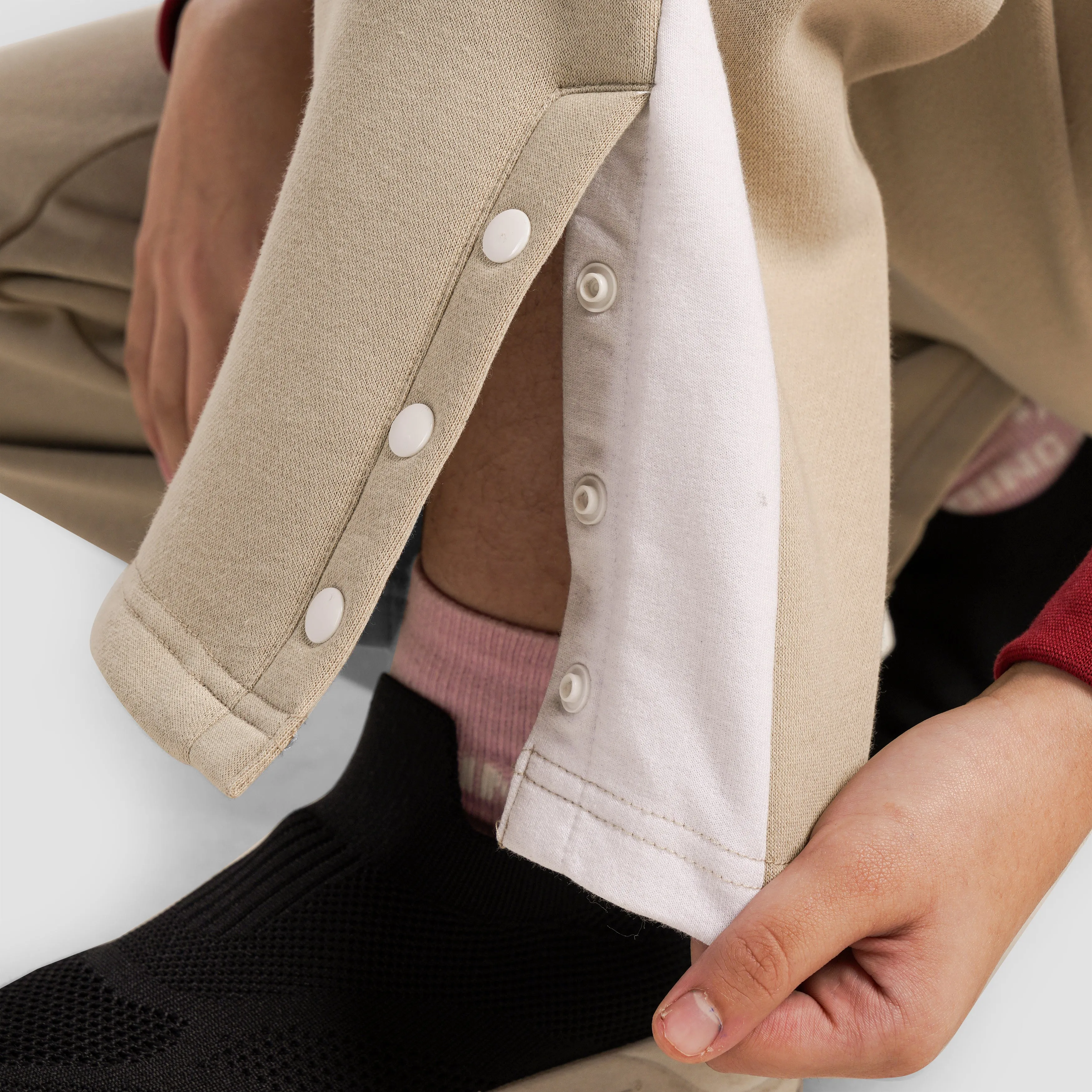 Wide Leg Trousers (Beige)