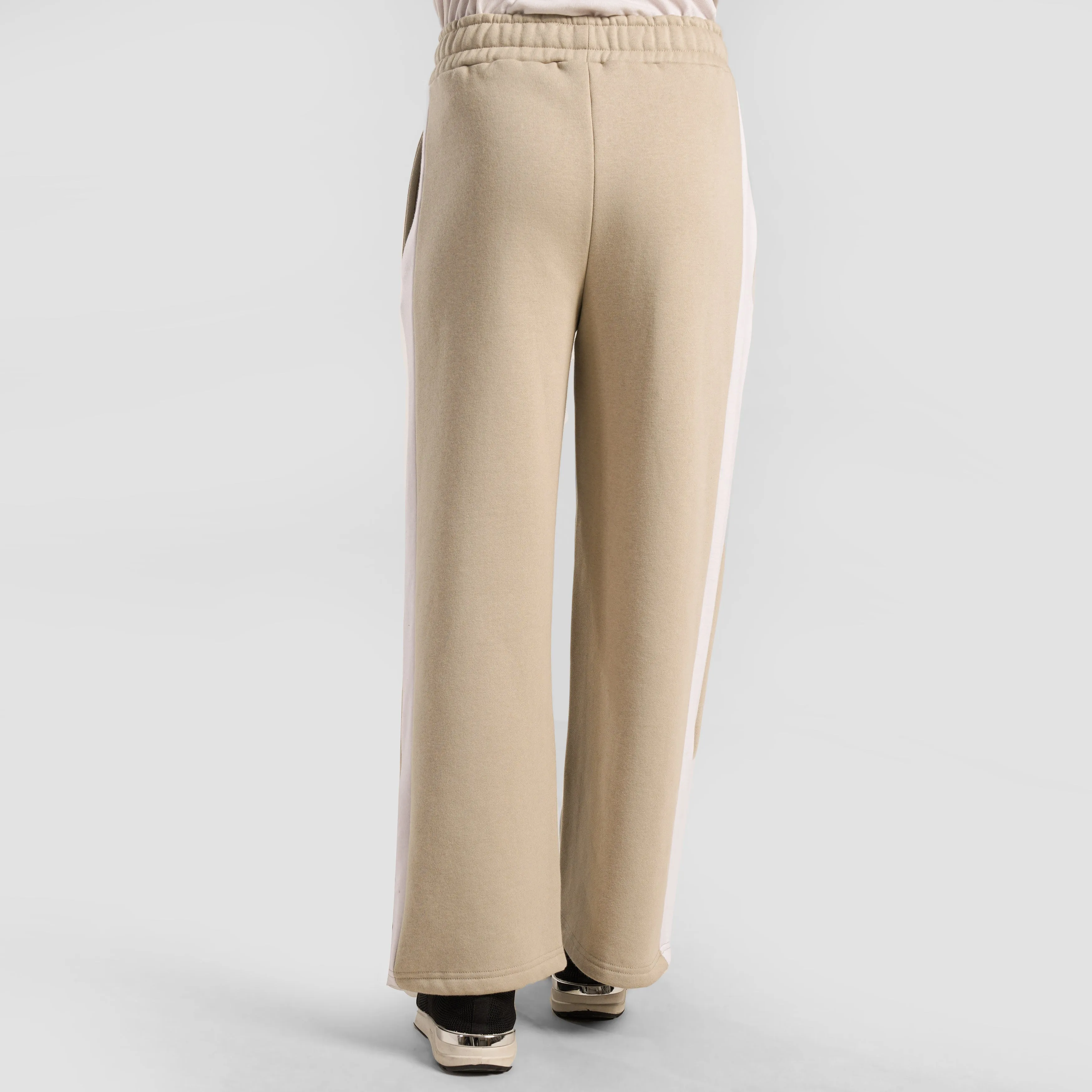 Wide Leg Trousers (Beige)