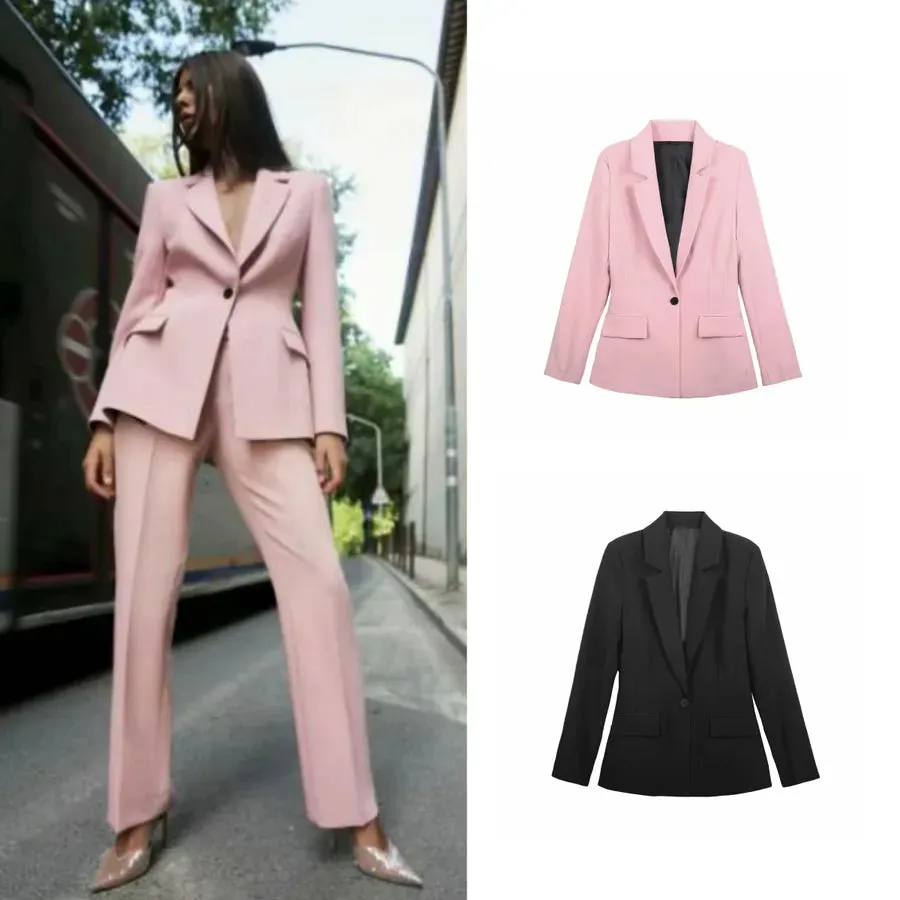 Women's Coat Long Sleeve Blazers Vacation Simple Style Solid Color