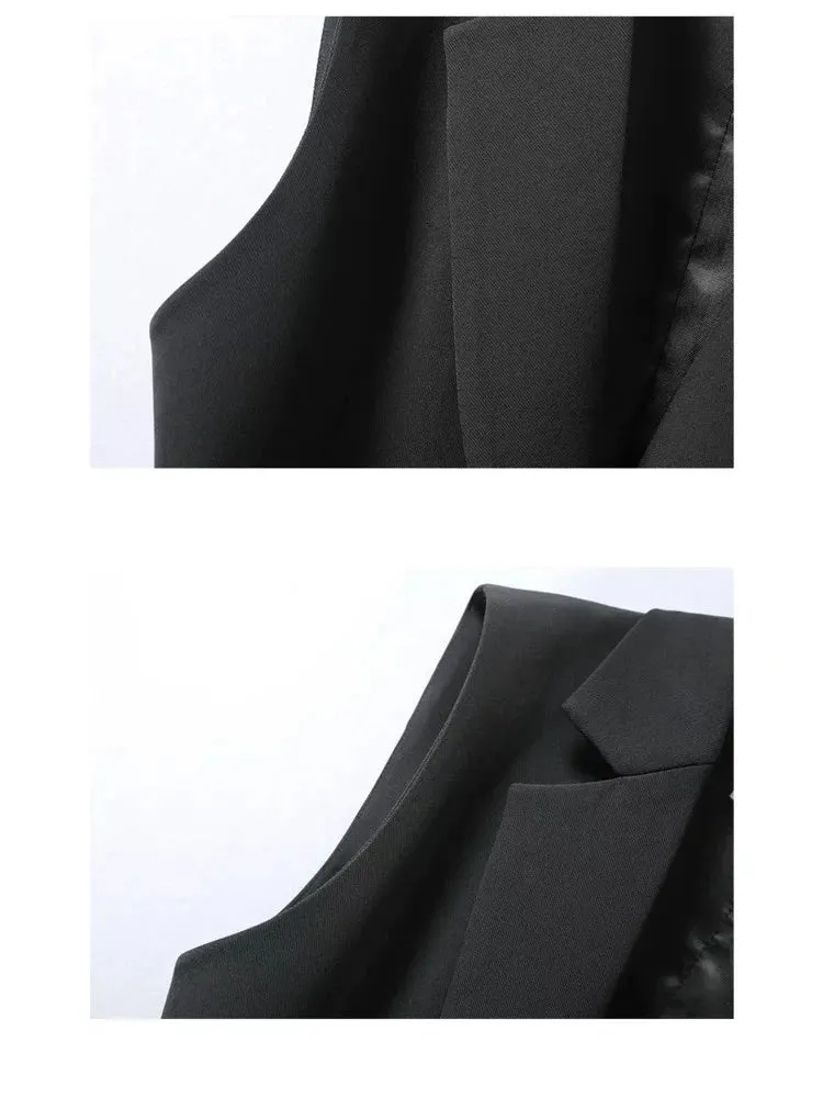 Women's Lapel Collar Vest Coat