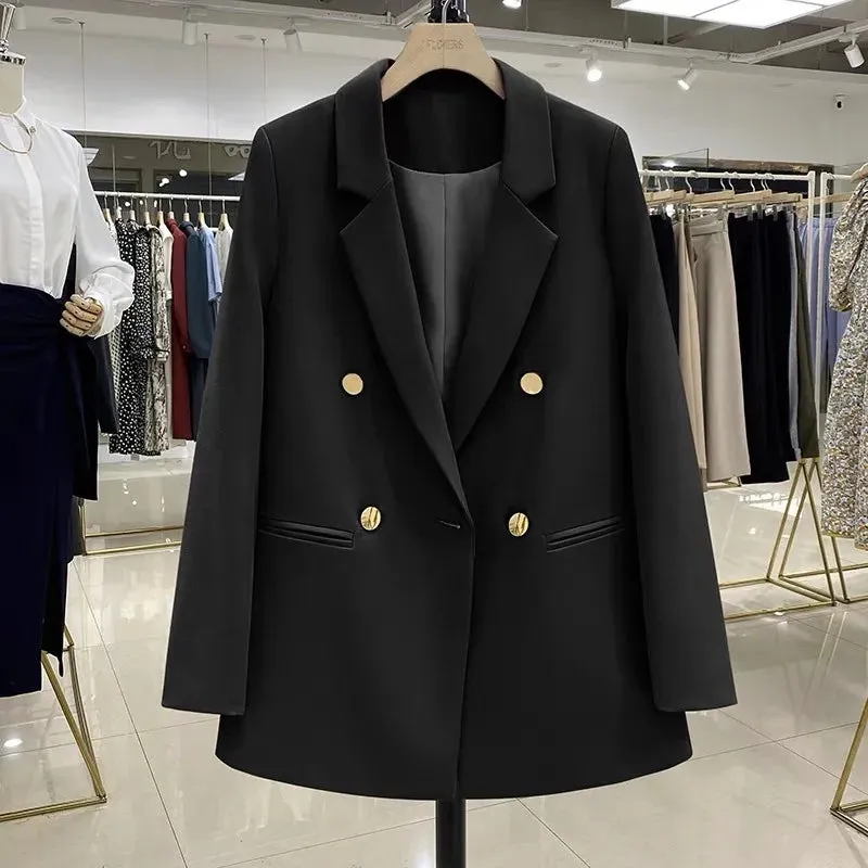 Women'S Long Sleeve Blazers Pocket Classic Style Solid Color