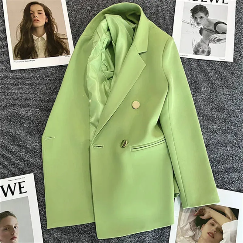Women'S Long Sleeve Blazers Pocket Classic Style Solid Color
