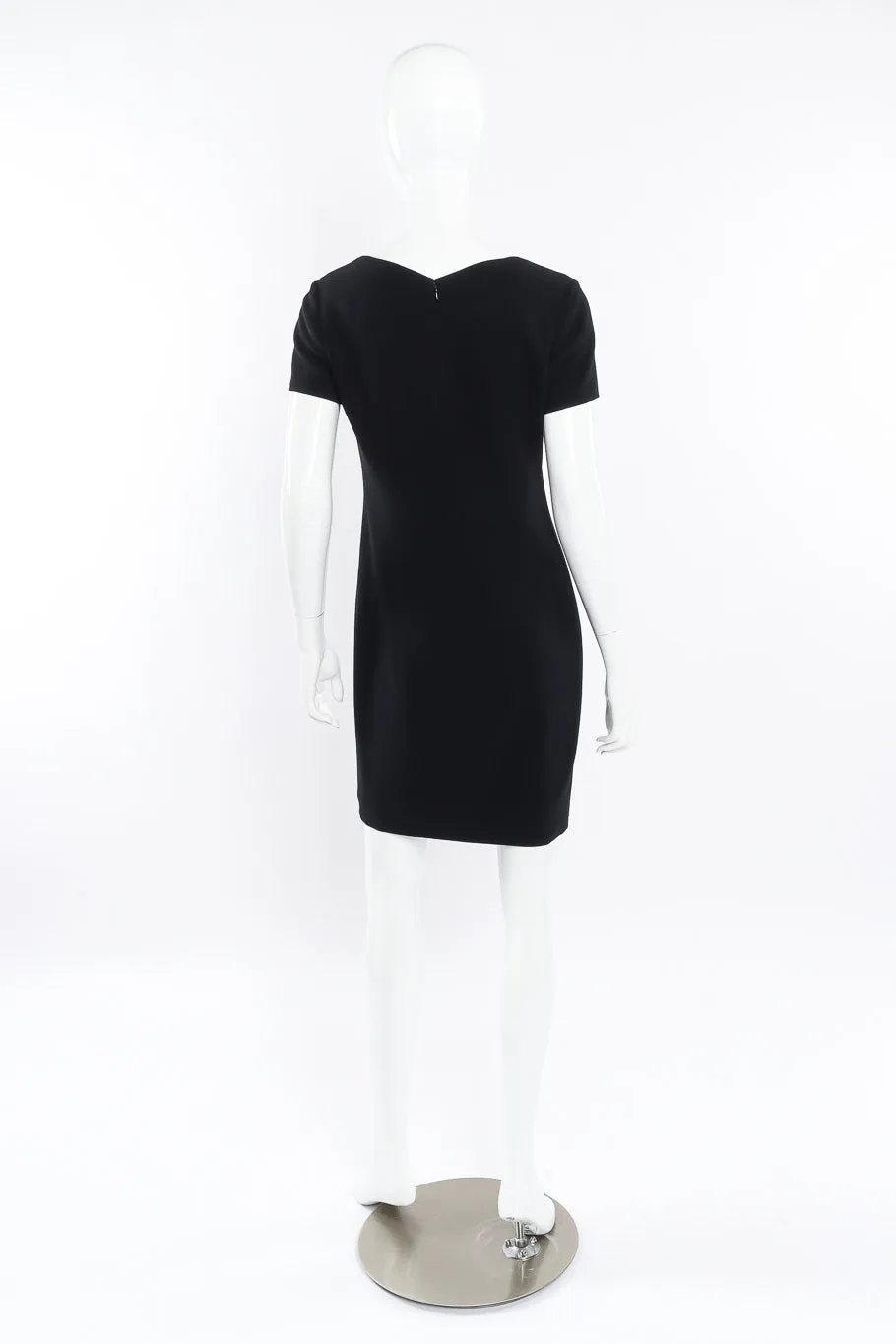 Wool Logo Button Mini Dress