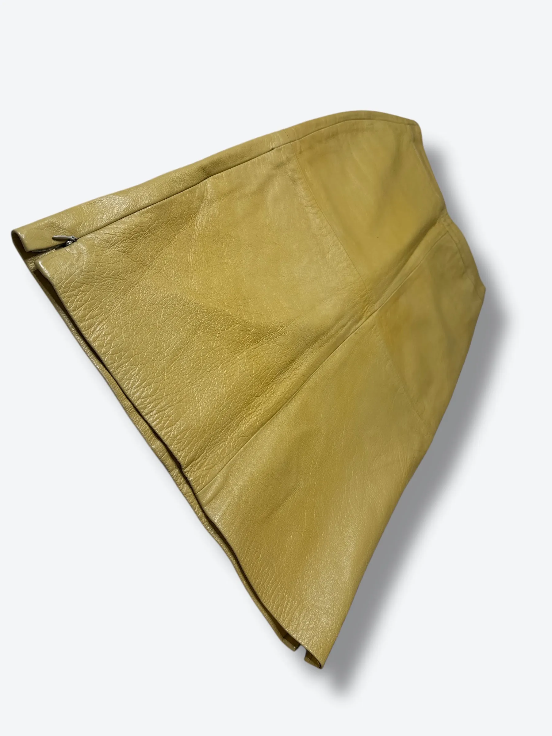 Y2K Barney’s Co op Leather Skirt with Zip Slits
